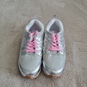 Gymboree silver and pink butterfly sneakers
